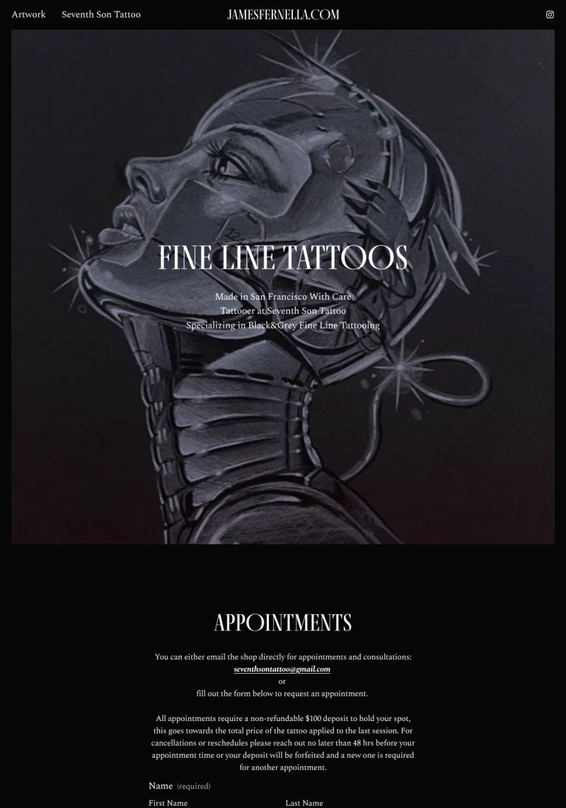 James Fernella Tattoo screenshot