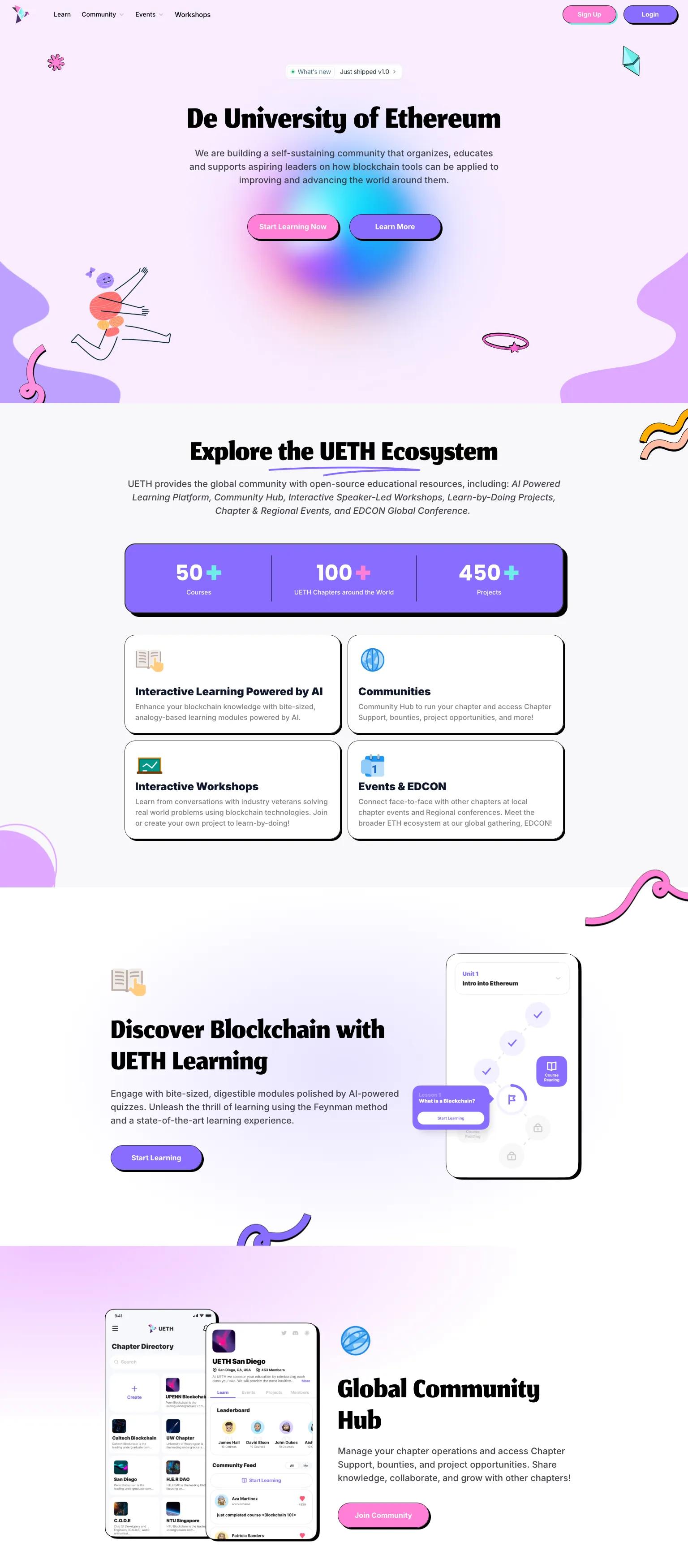 De University of Ethereum screenshot