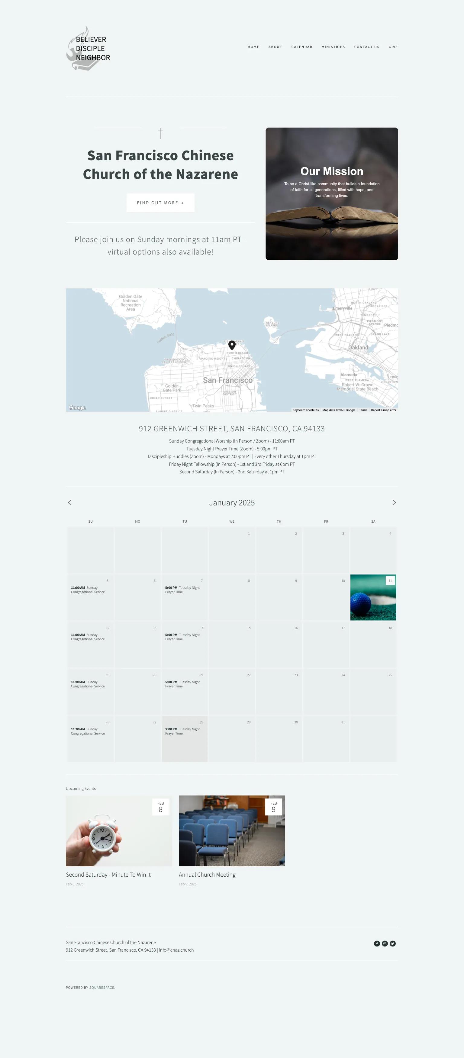 San Francisco Chinese Church of the Nazarene screenshot