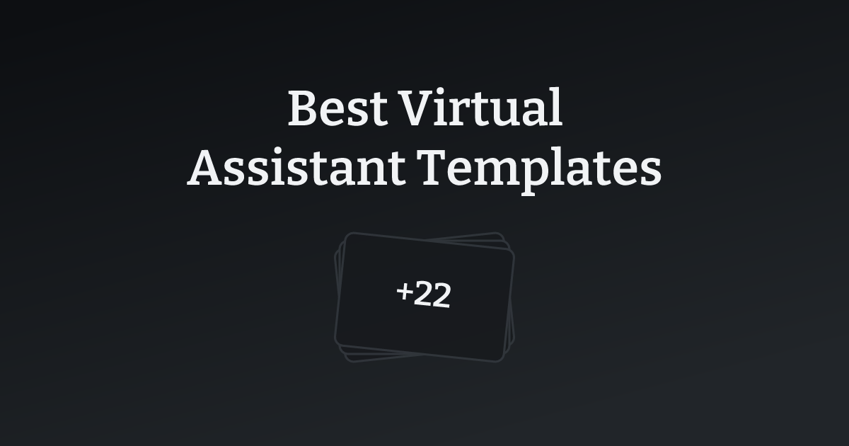 Best Virtual Assistant Templates with count