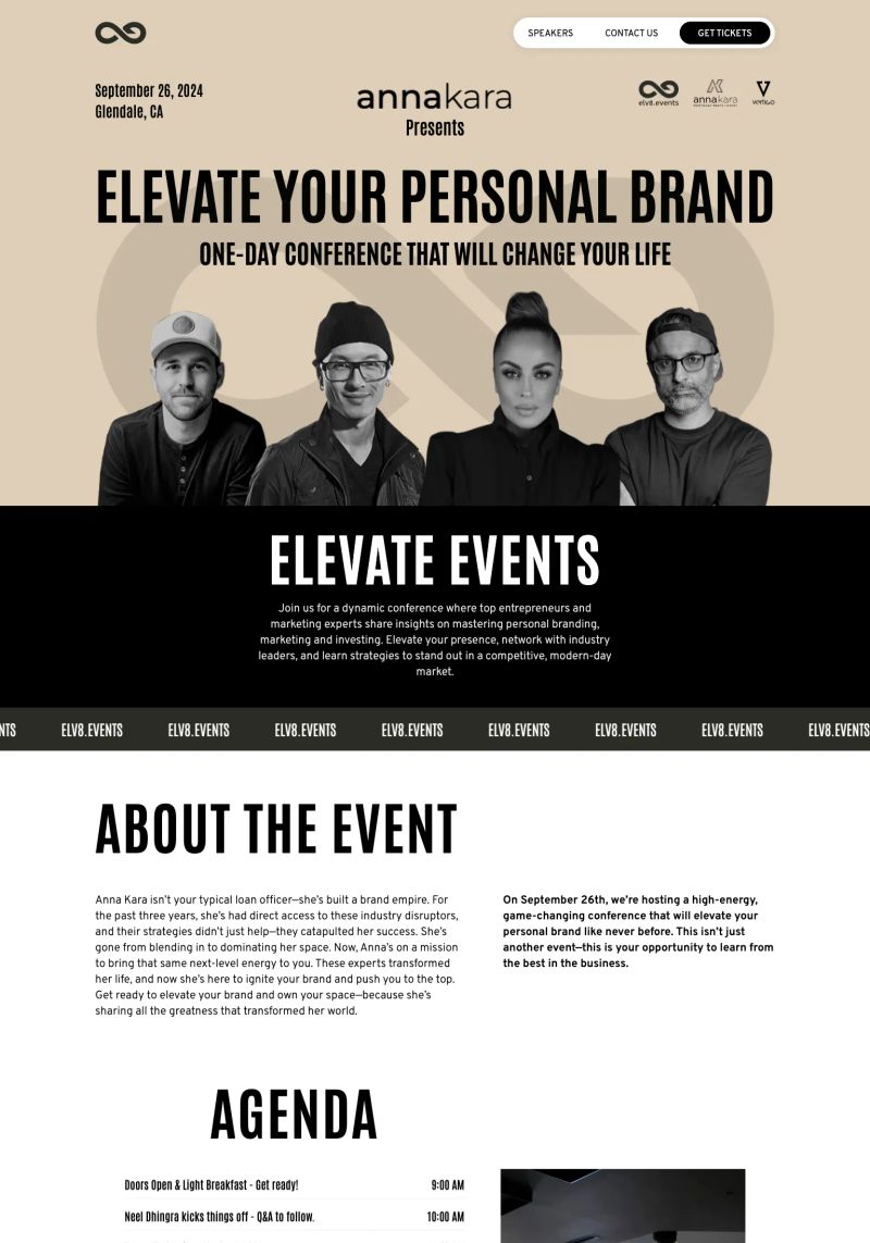 Elv8 Events screenshot