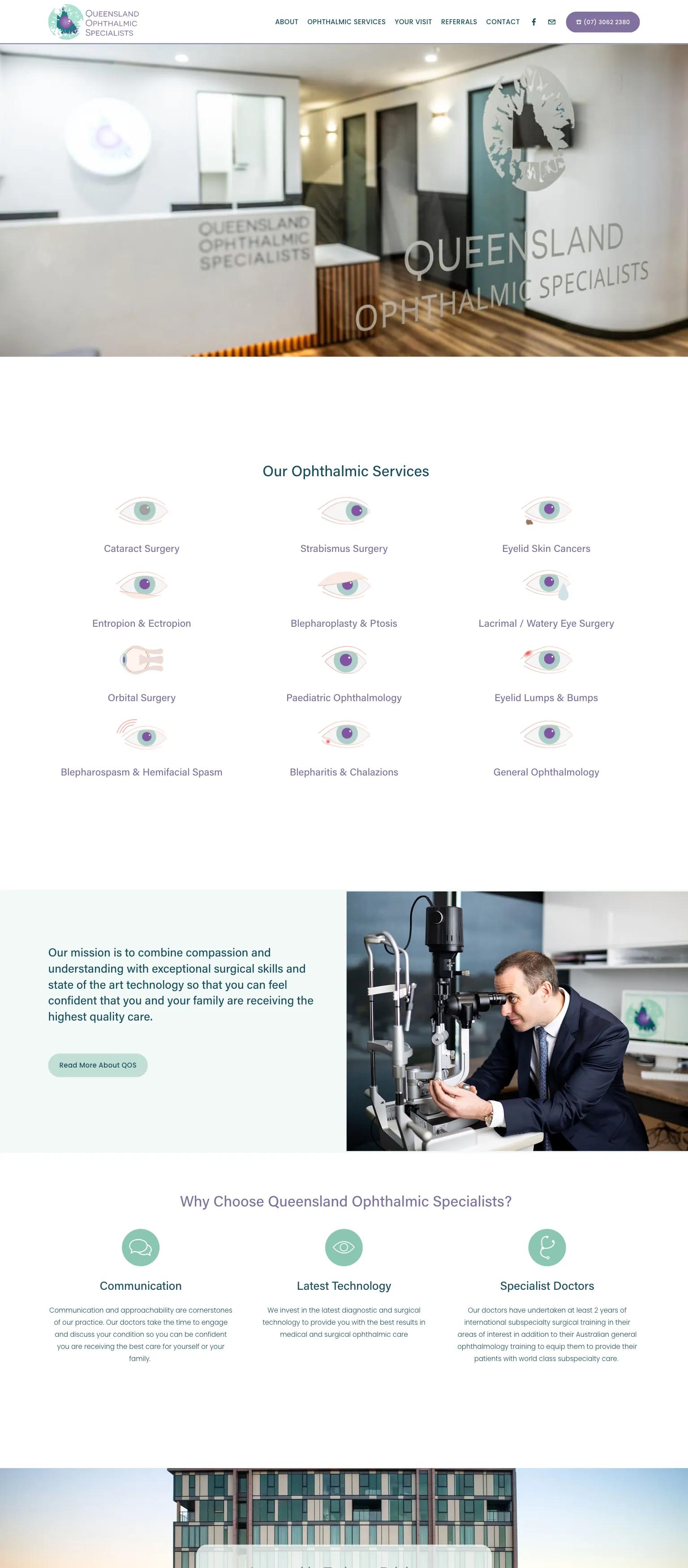 Queensland Ophthalmic Specialists screenshot