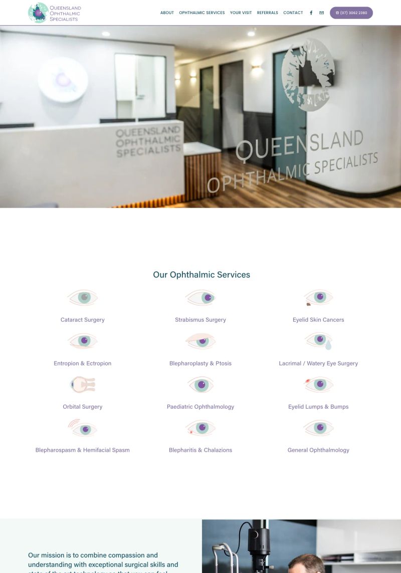 Queensland Ophthalmic Specialists screenshot