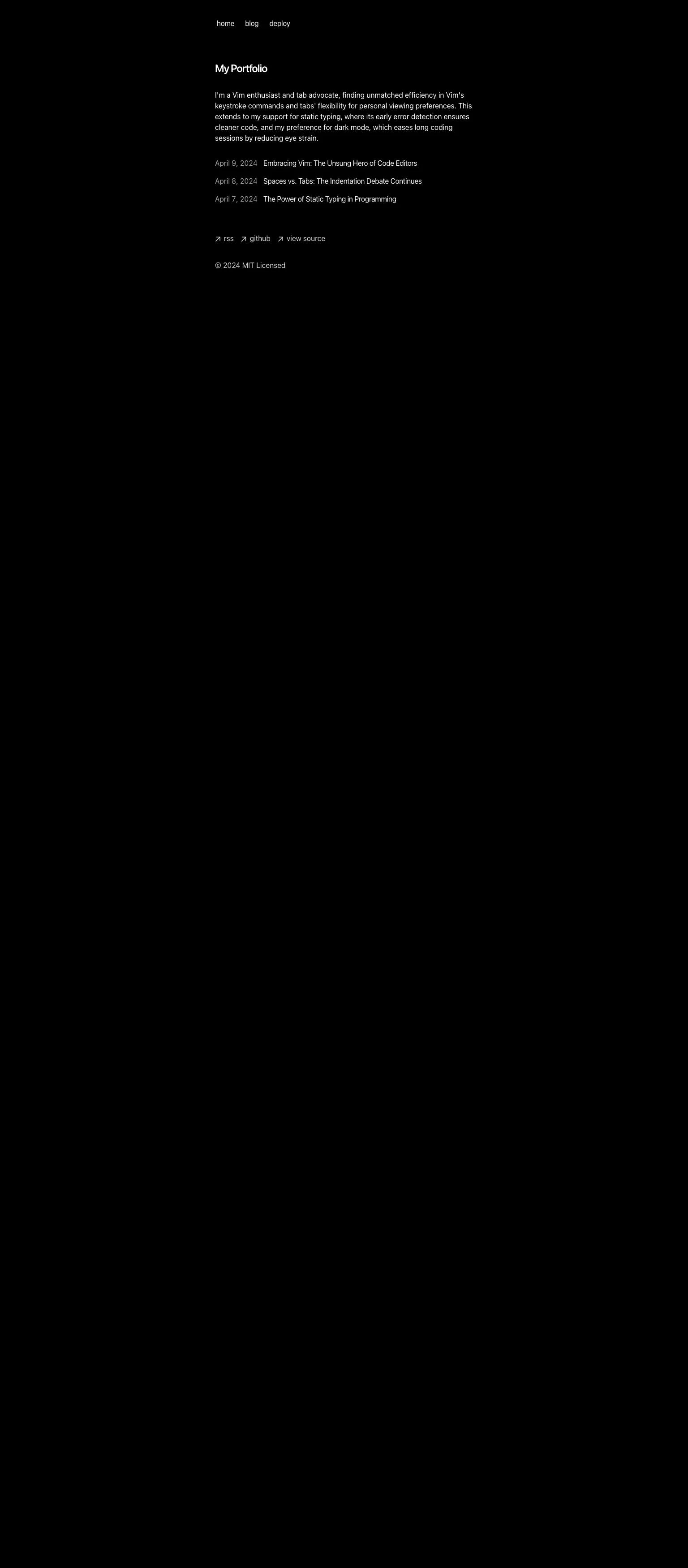 Portfolio Starter Kit screenshot