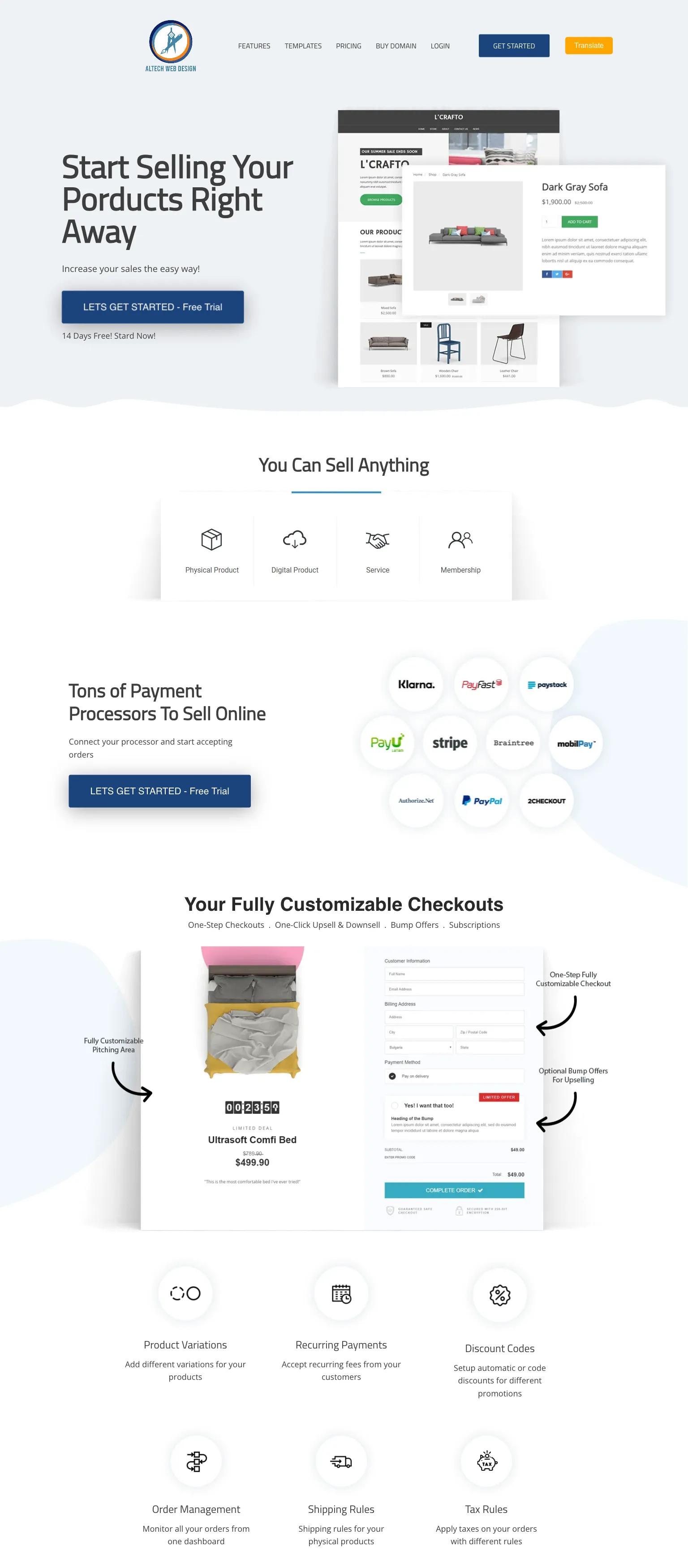 Altech Web Design screenshot