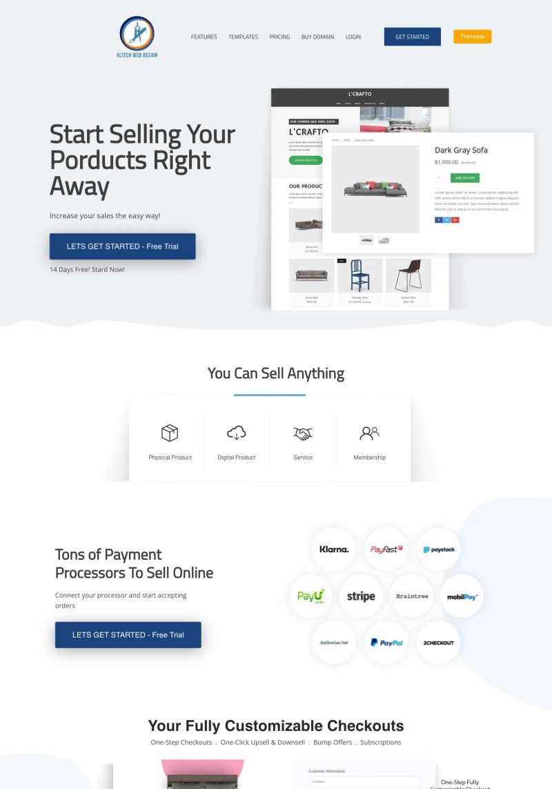 Altech Web Design screenshot