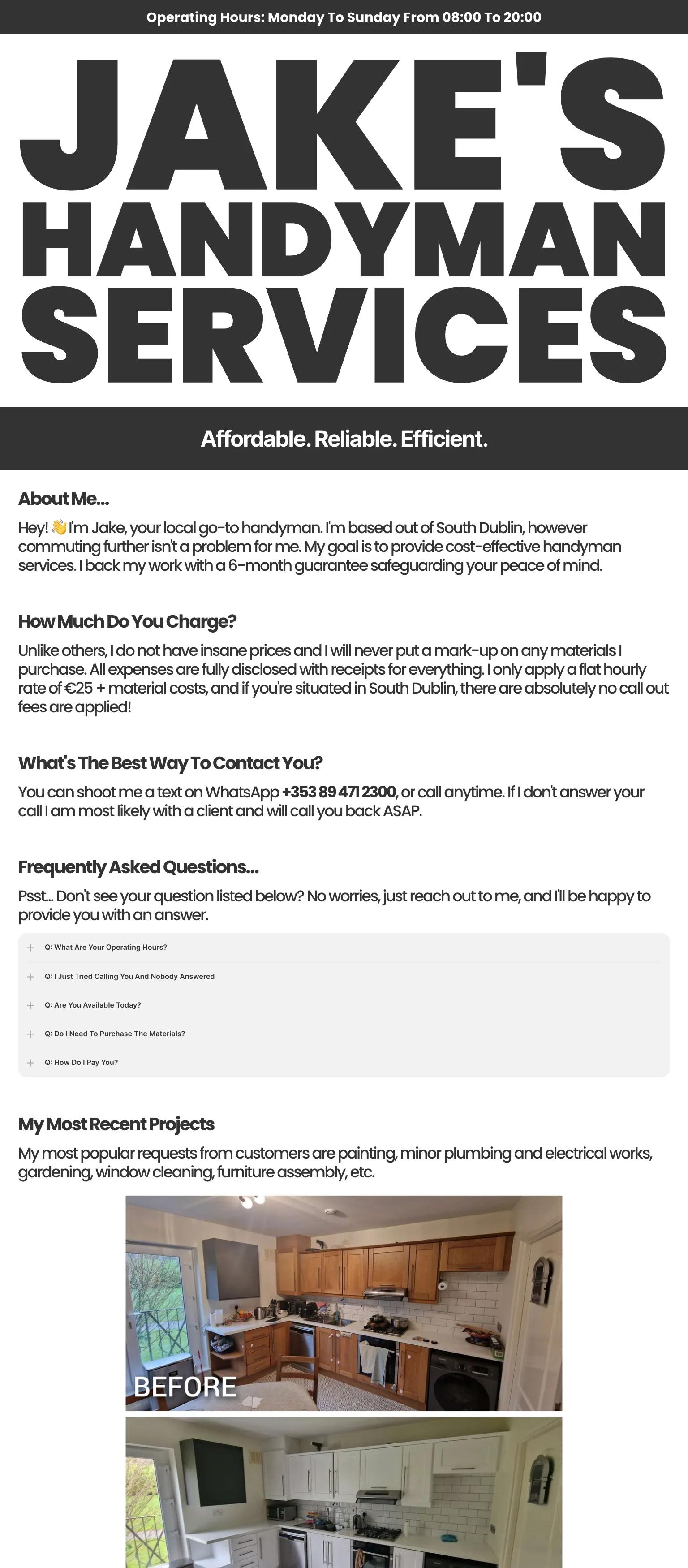 Jake's Handyman Services screenshot