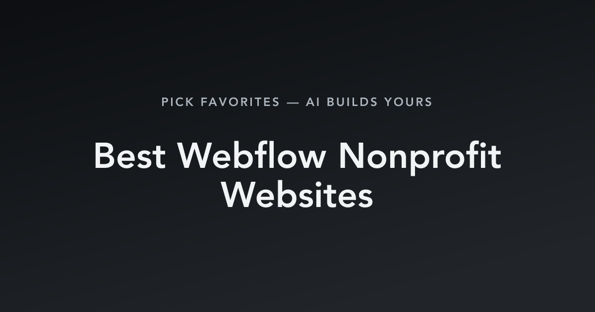 Best Webflow Nonprofit Websites with count