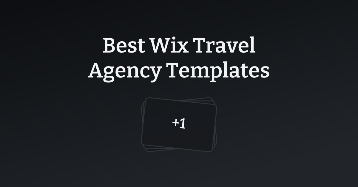 Best Wix Travel Agency Templates with count