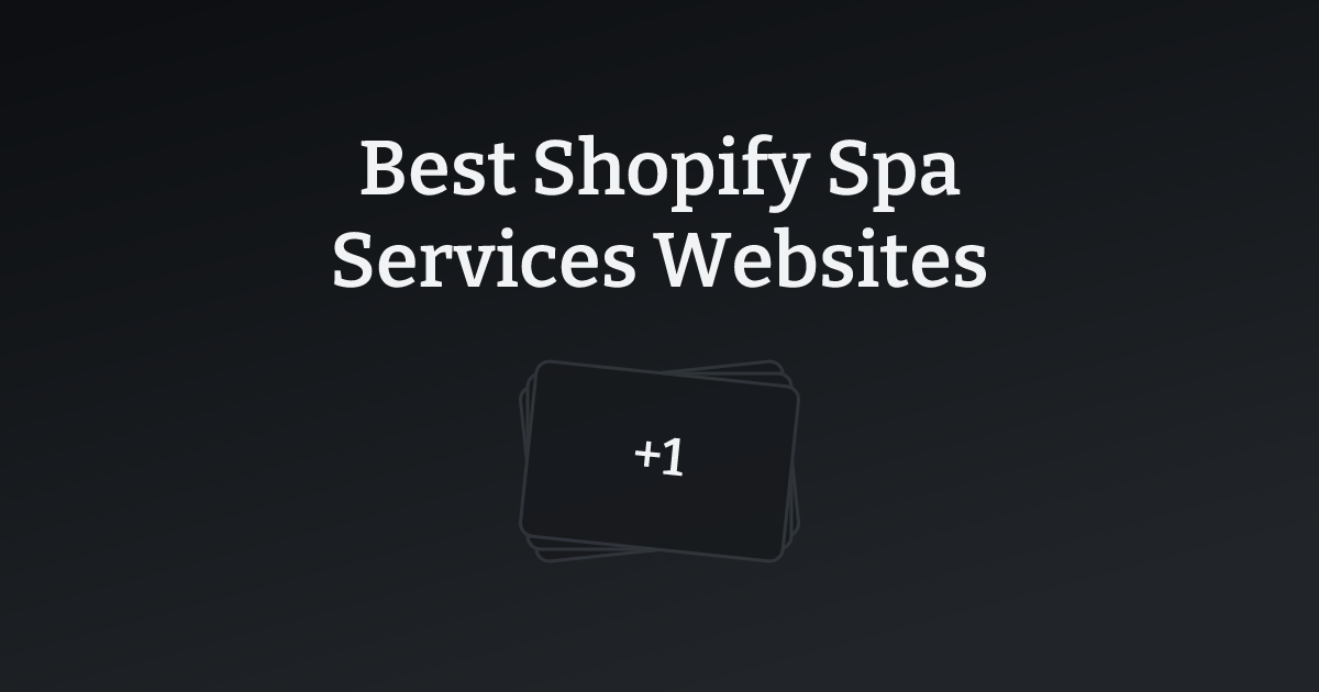 Best Shopify Spa Services Websites with count