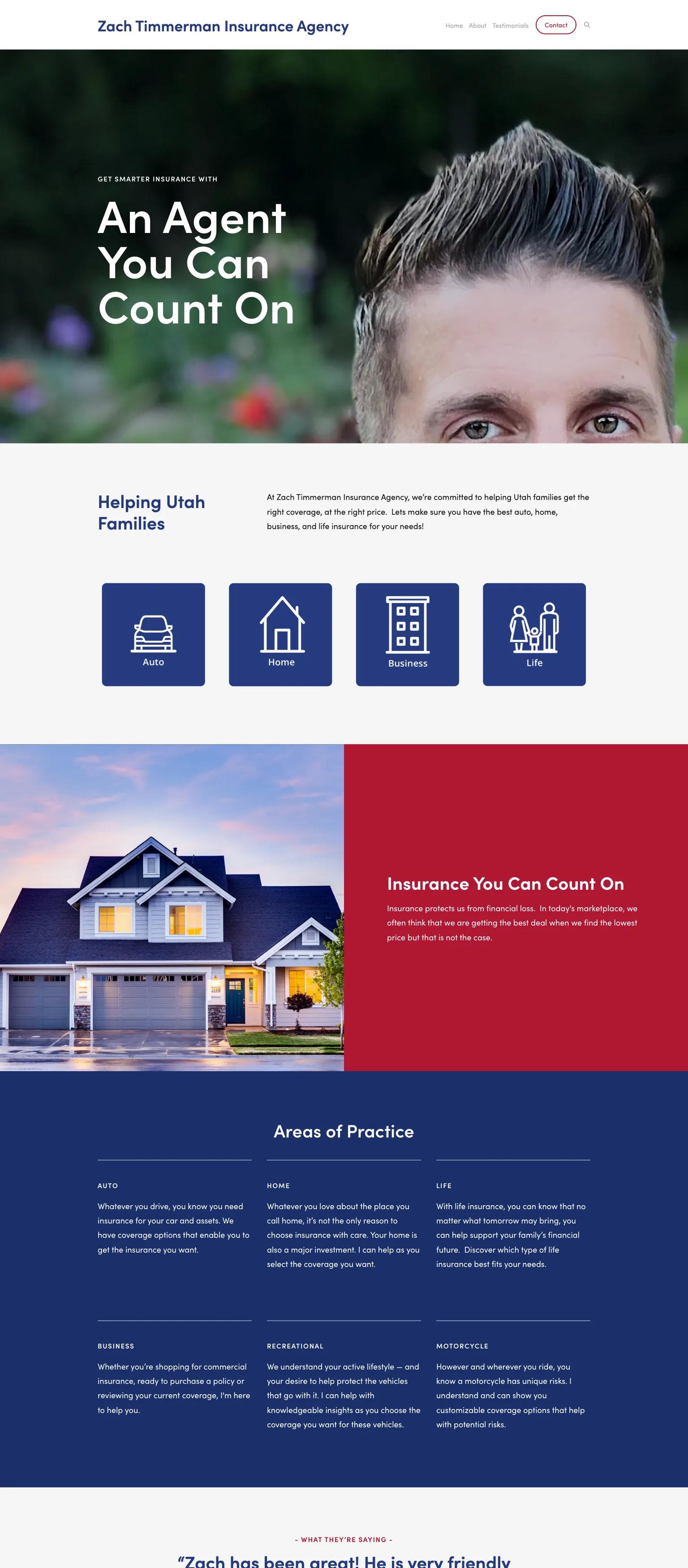 Zach Timmerman Insurance Agency screenshot