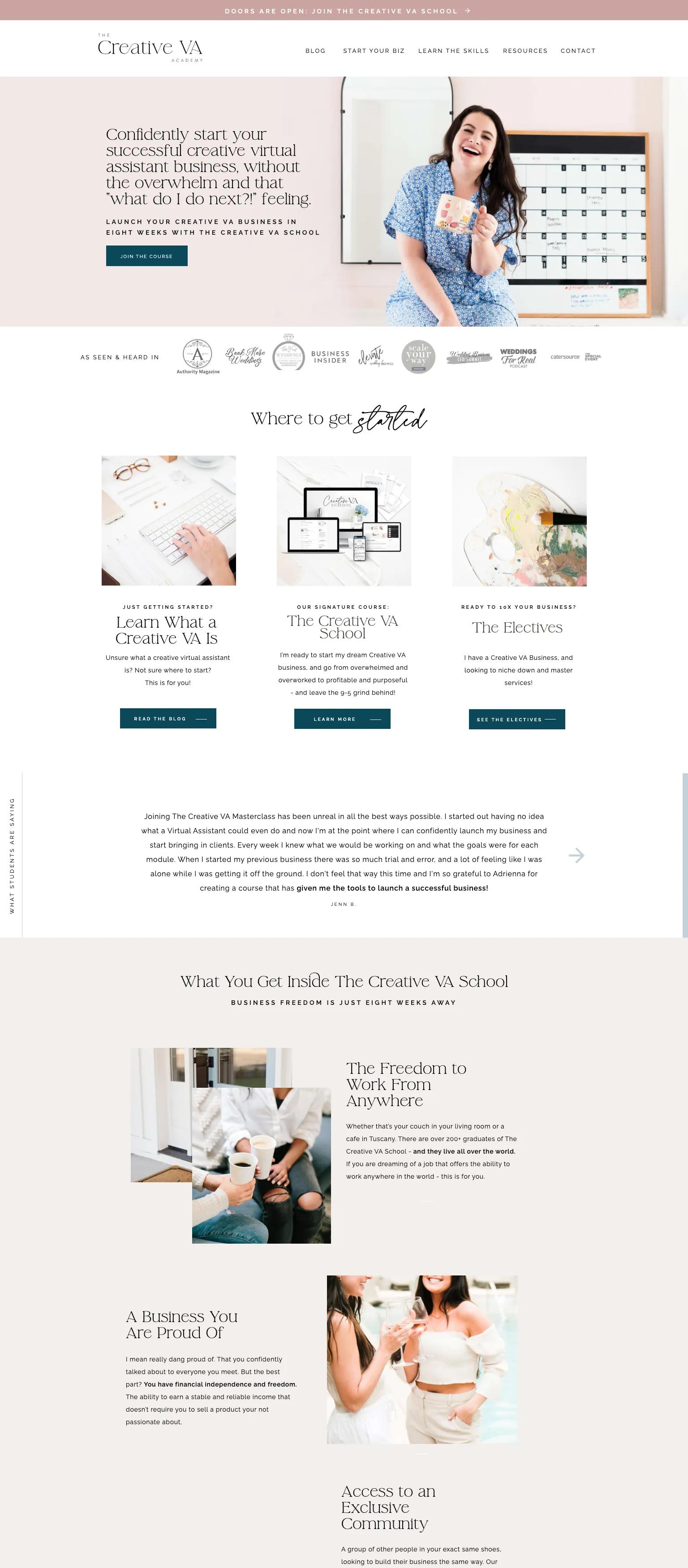 The Creative VA School screenshot