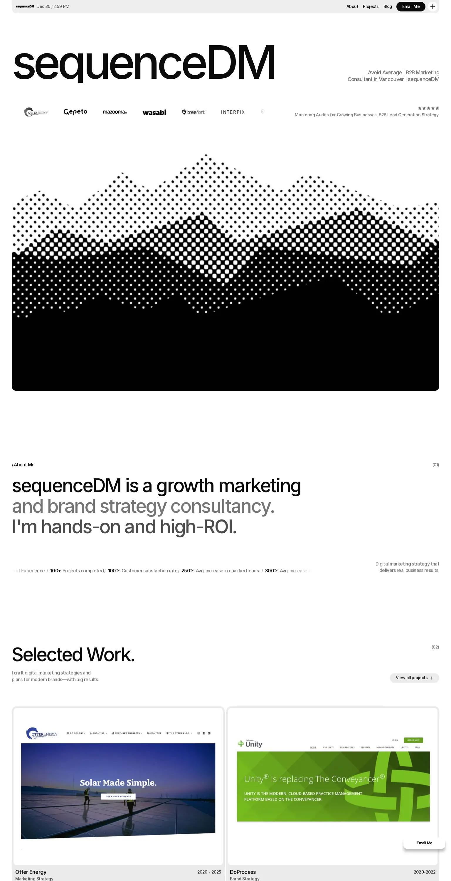 sequenceDM screenshot