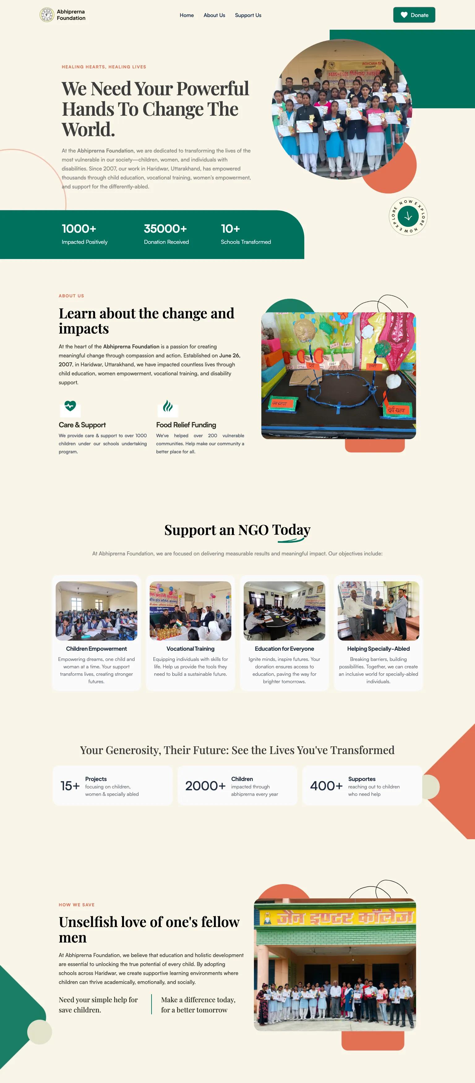 Abhiprerna Foundation screenshot