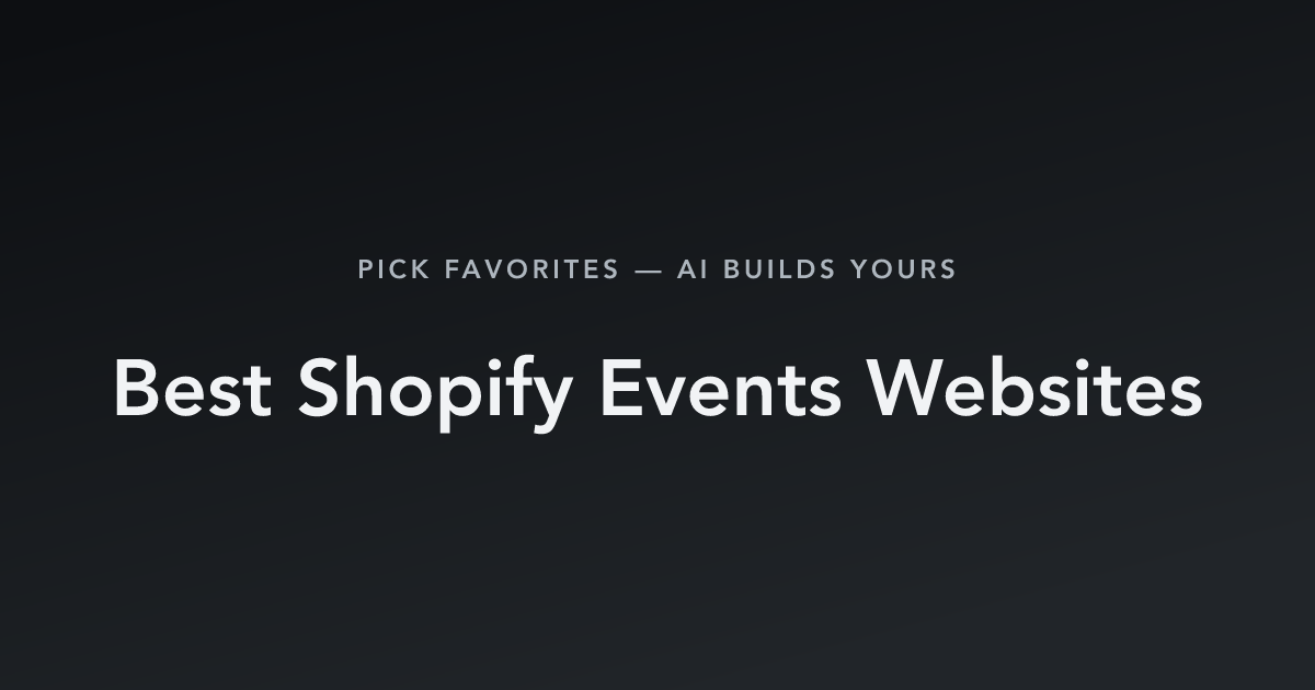 Best Shopify Events Websites with count