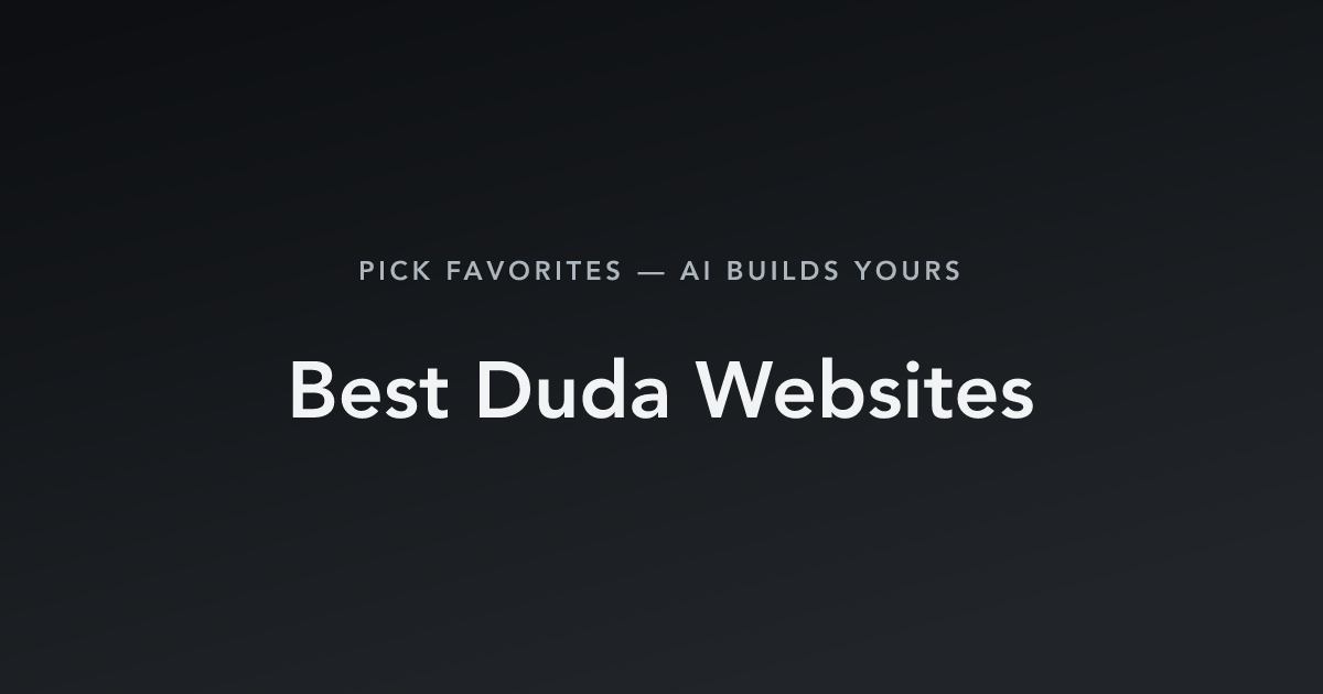 Best Duda Websites with count