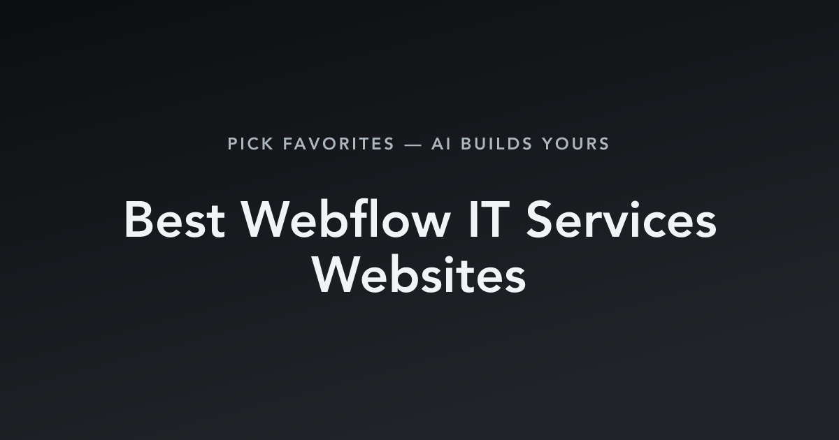 Best Webflow IT Services Websites with count