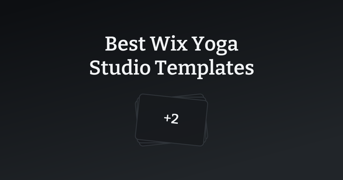 Best Wix Yoga Studio Templates with count