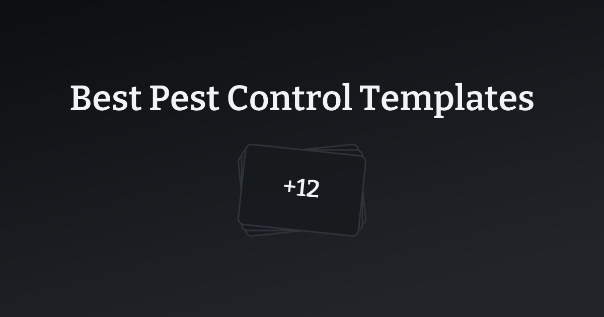 Best Pest Control Templates with count
