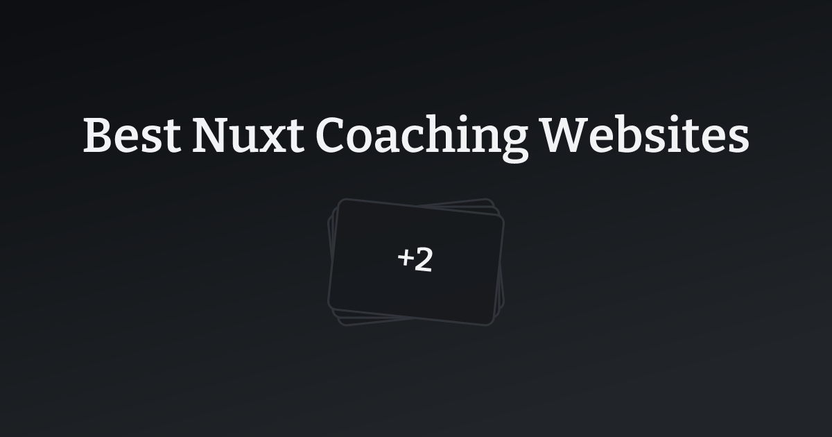Best Nuxt Coaching Websites with count