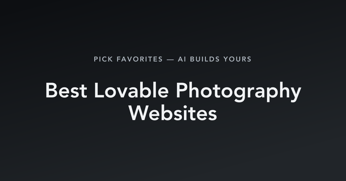 Best Lovable Photography Websites with count