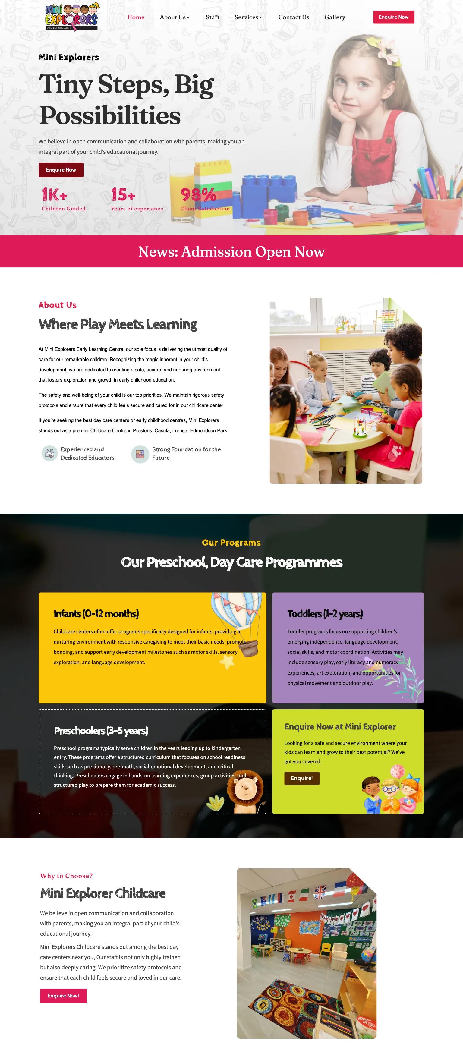 Mini Explorers Early Learning Centre screenshot