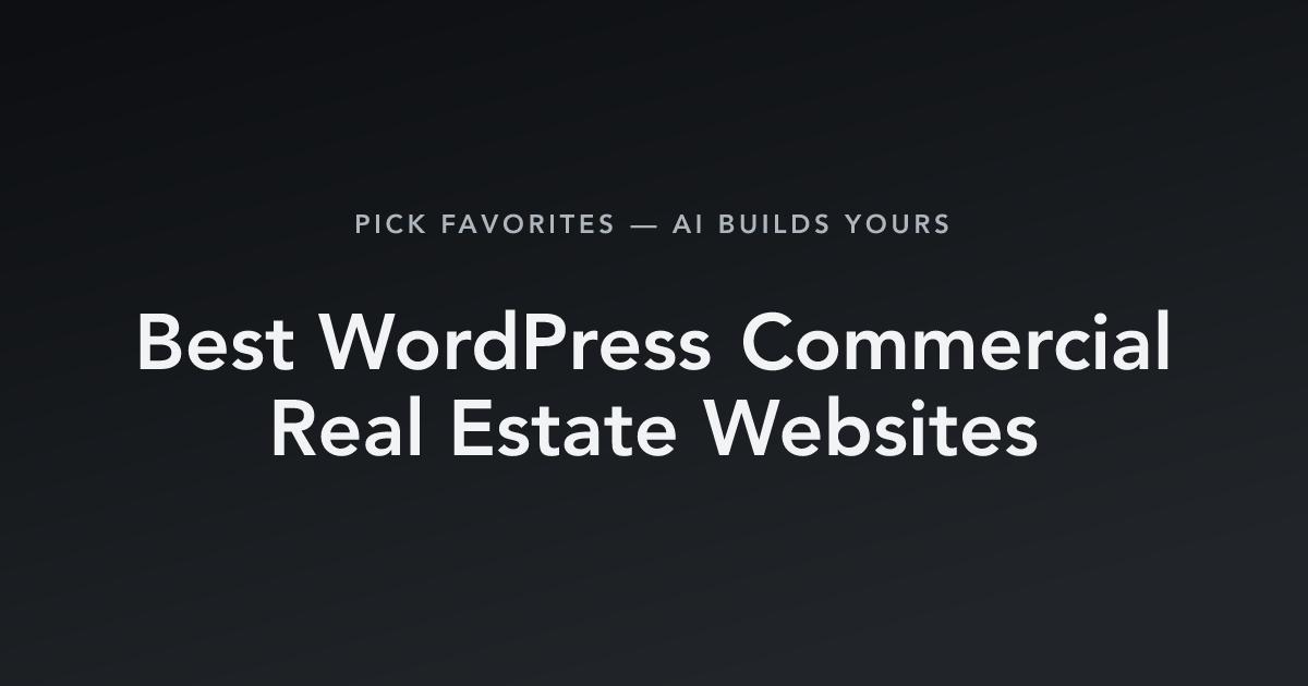 Best WordPress Commercial Real Estate Websites with count