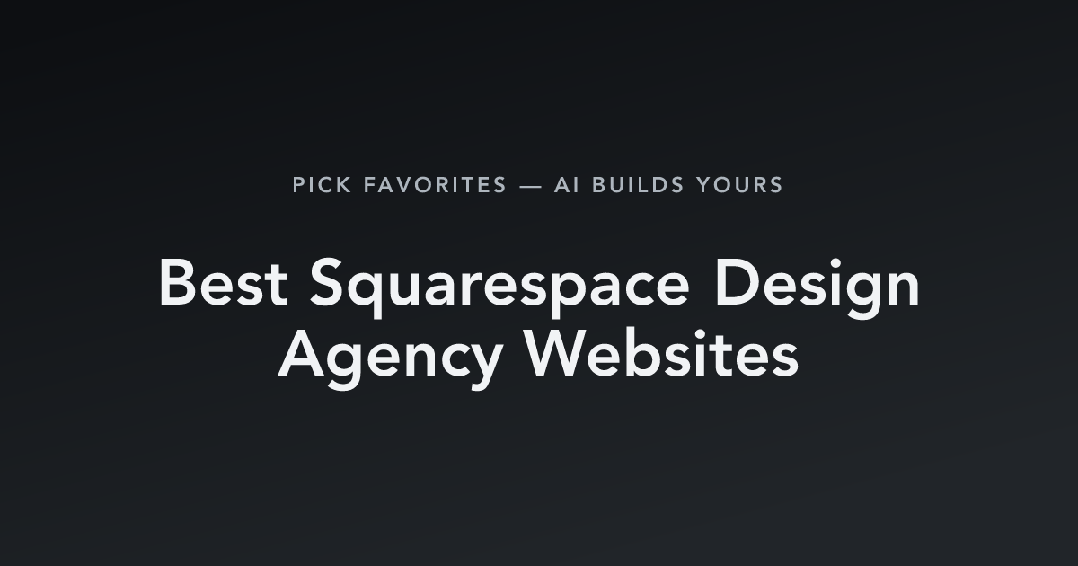 Best Squarespace Design Agency Websites with count