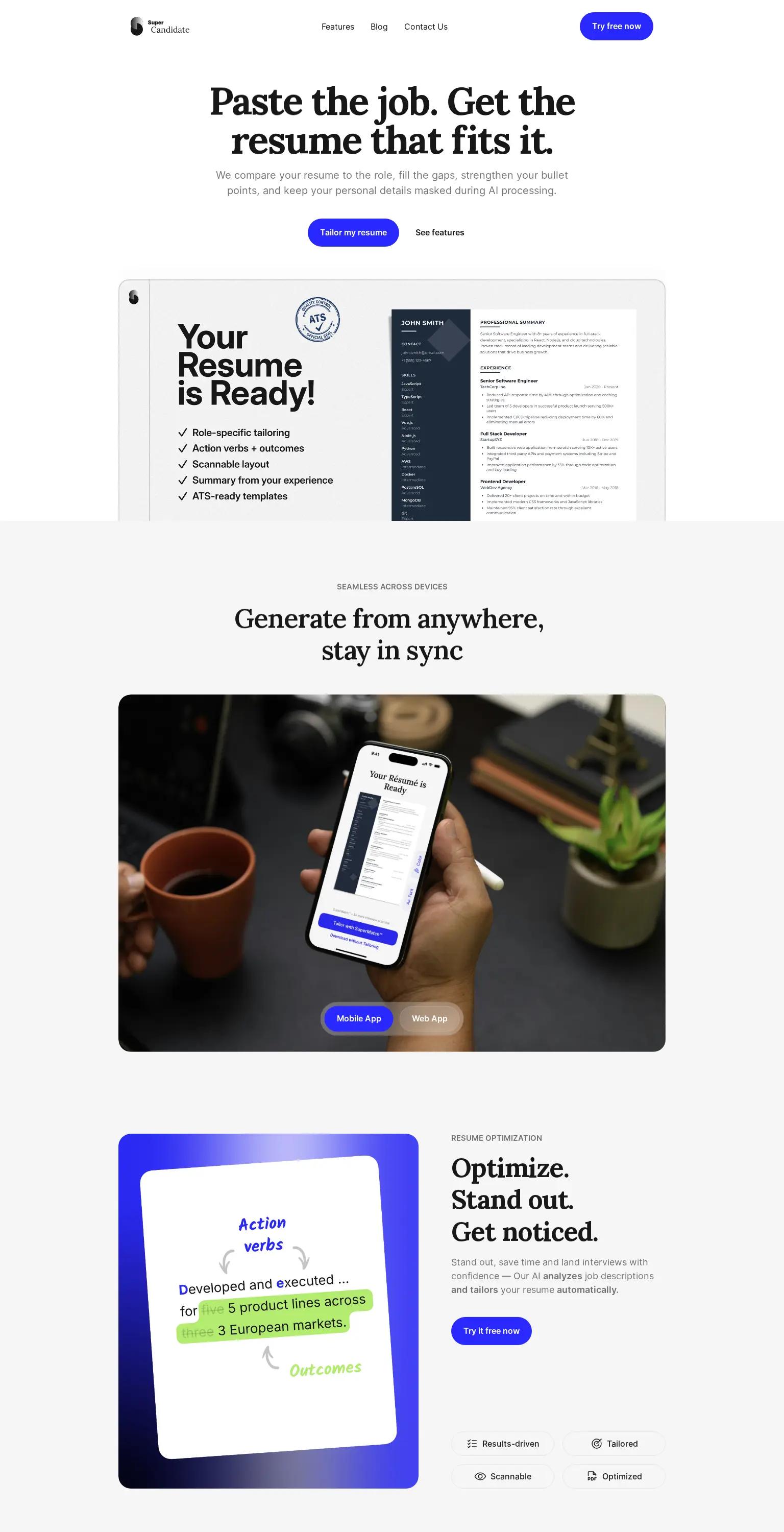 SuperCandidate screenshot