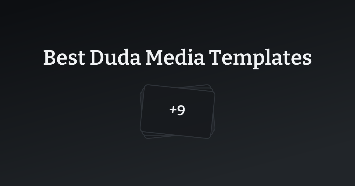 Best Duda Media Templates with count