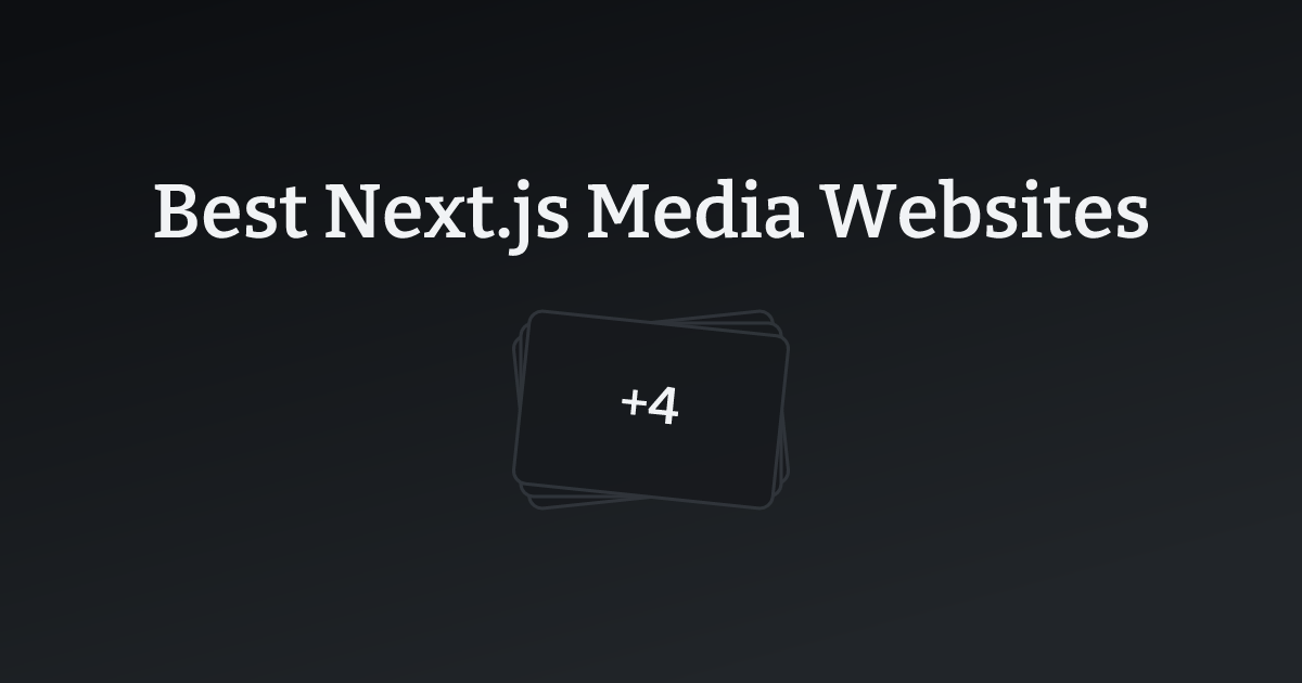 Best Next.js Media Websites with count