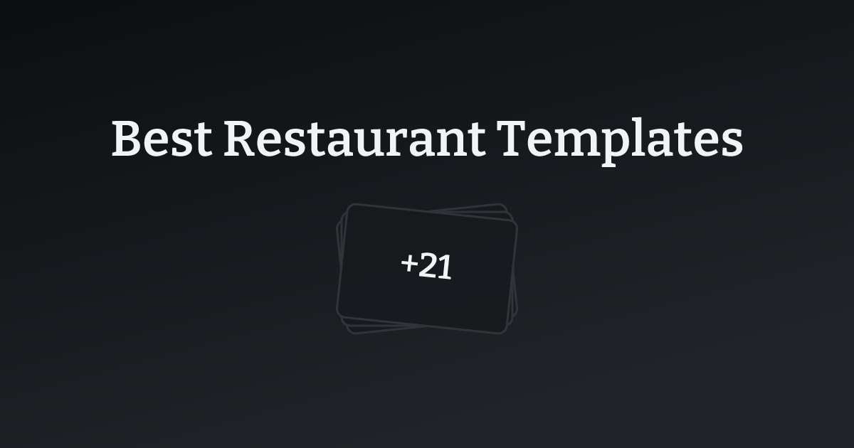 Best Restaurant Templates with count