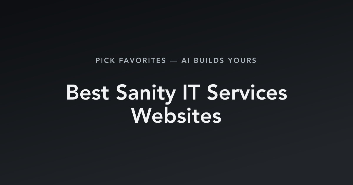 Best Sanity IT Services Websites with count