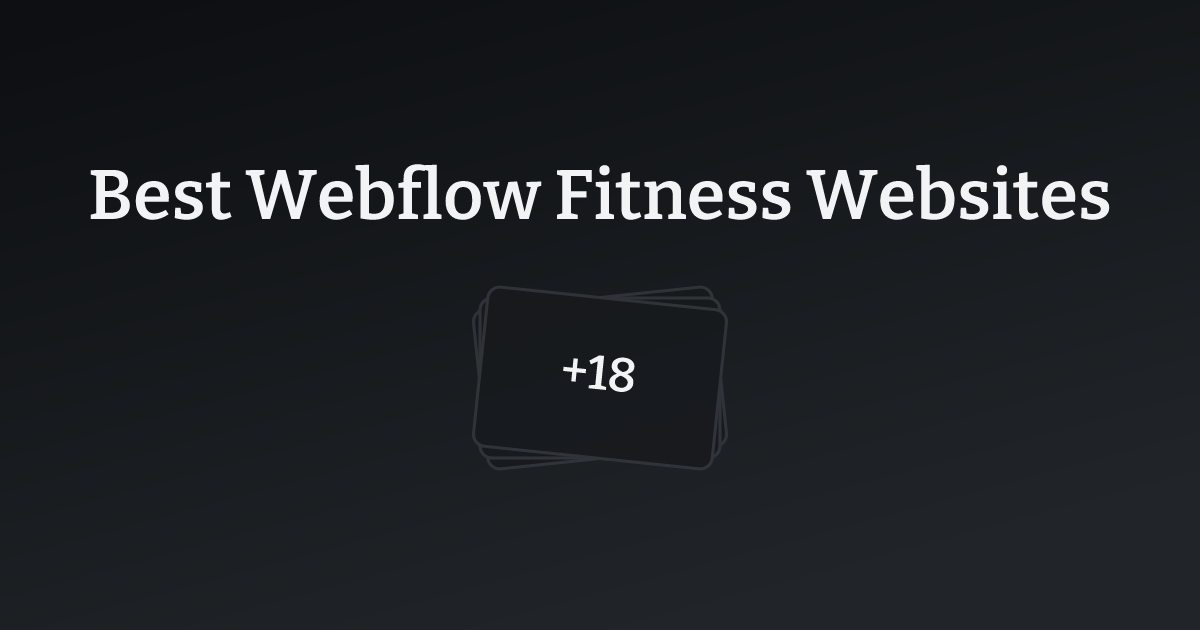 Best Webflow Fitness Websites with count