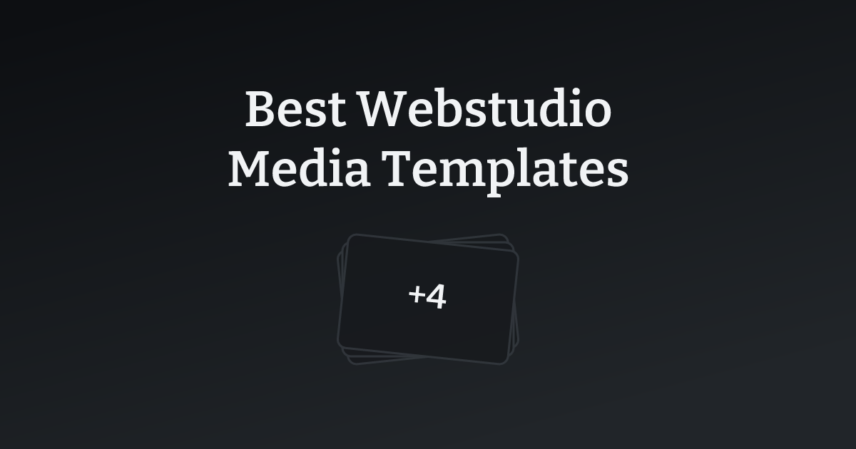 Best Webstudio Media Templates with count