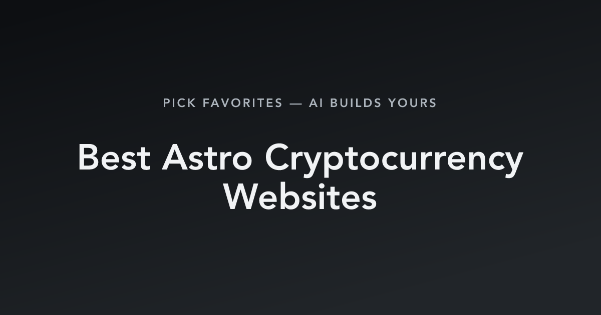 Best Astro Cryptocurrency Websites with count