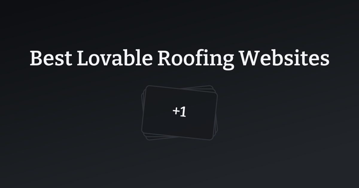 Best Lovable Roofing Websites with count