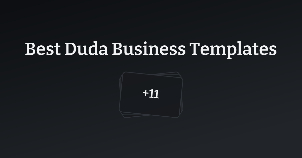 Best Duda Business Templates with count