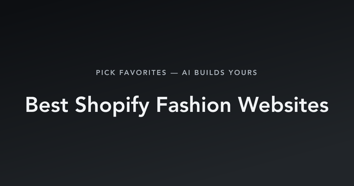 Best Shopify Fashion Websites with count