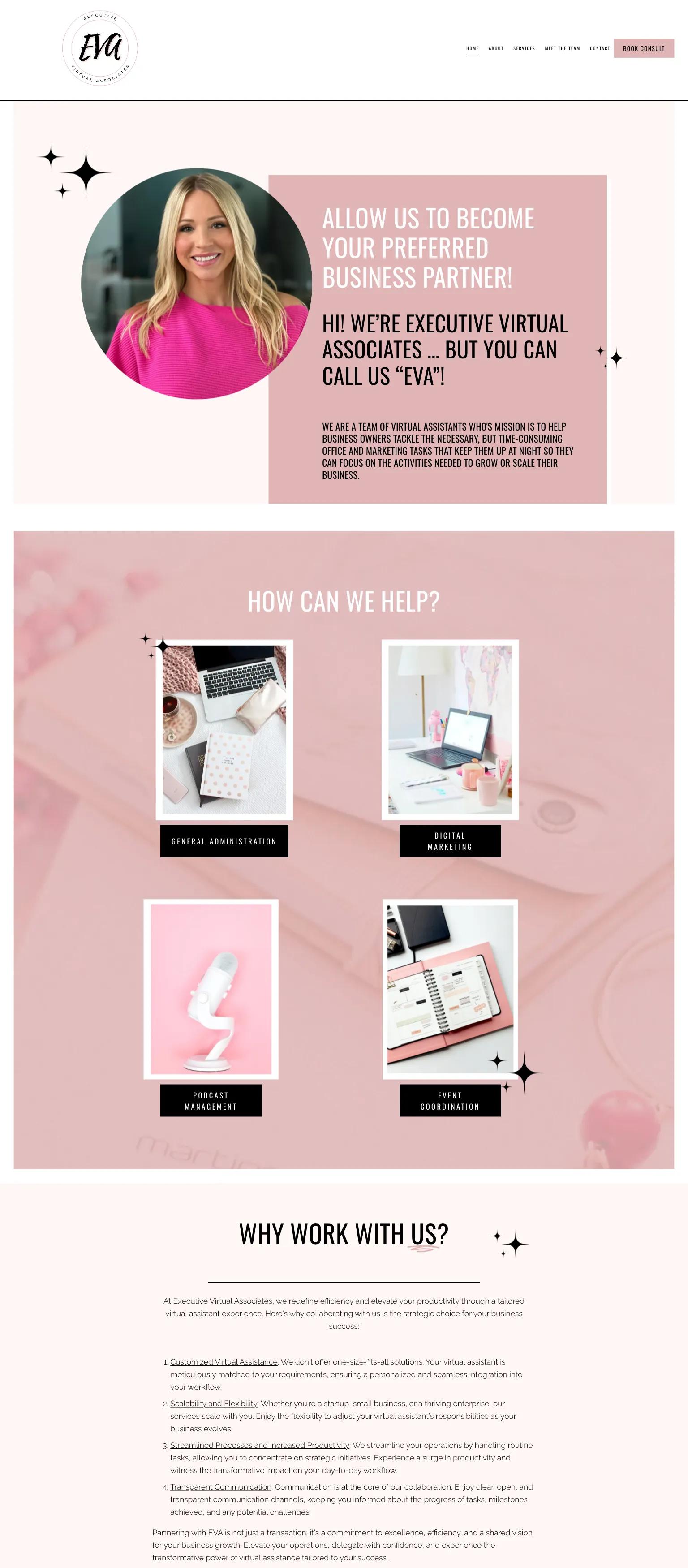 Executive Virtual Associates screenshot