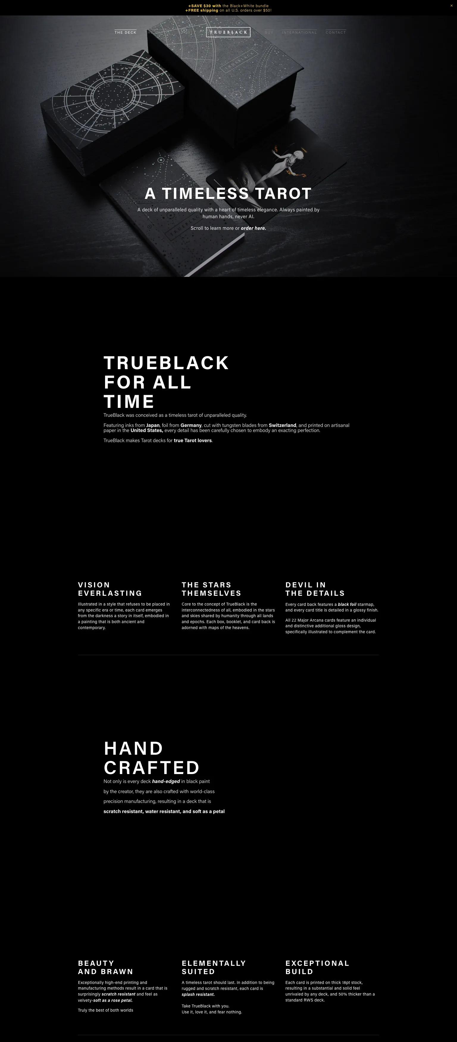 TrueBlack Tarot screenshot