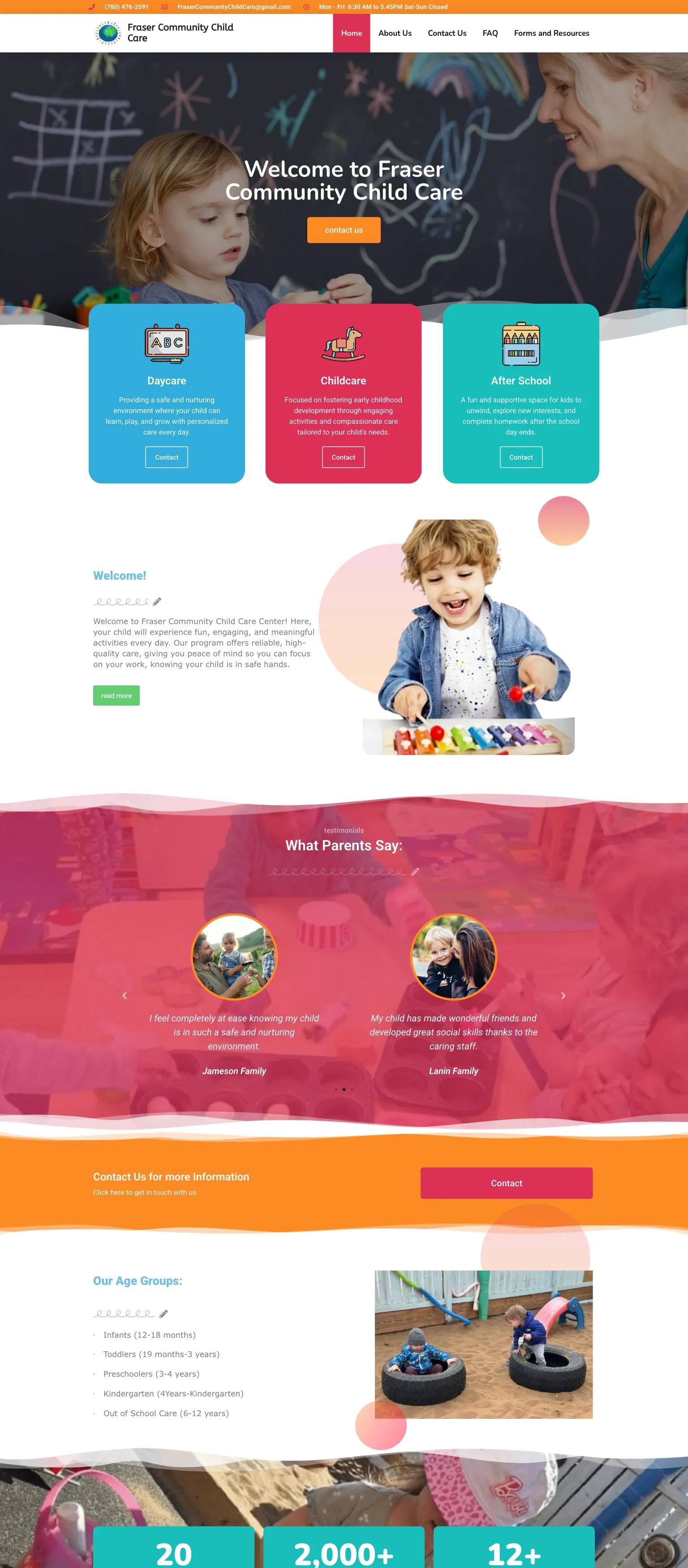 Fraser Community Child Care Center screenshot