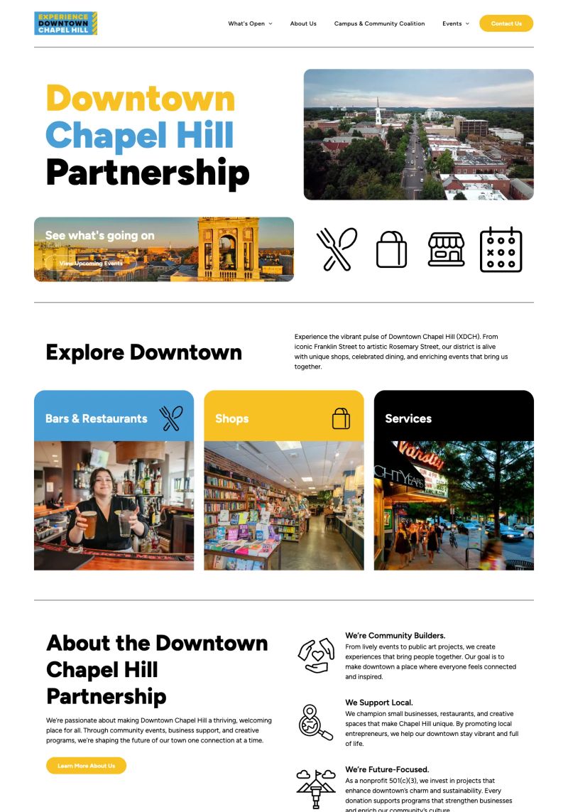 Downtown Chapel Hill Partnership screenshot