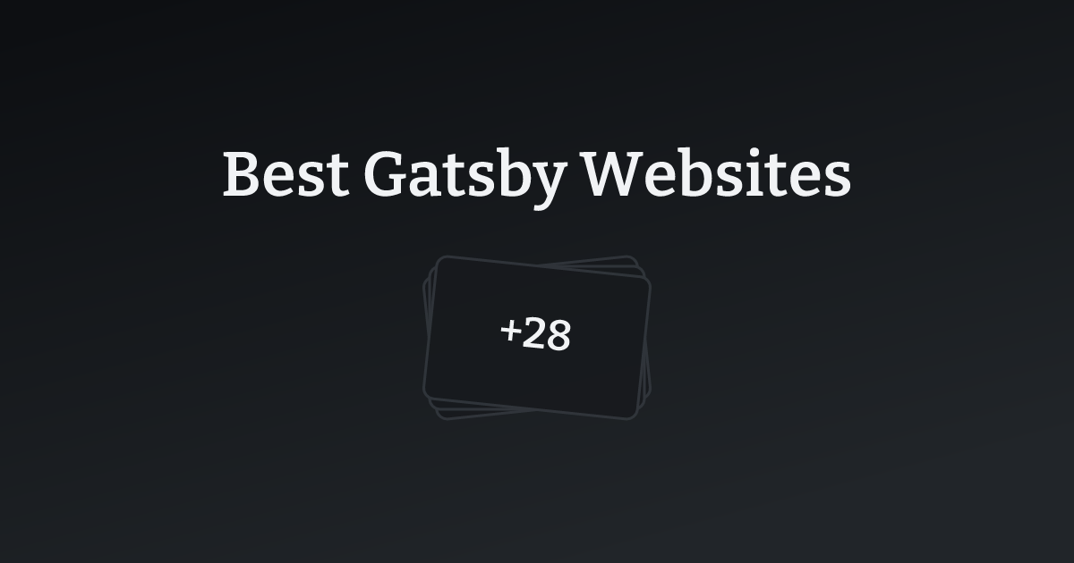 Best Gatsby Websites with count