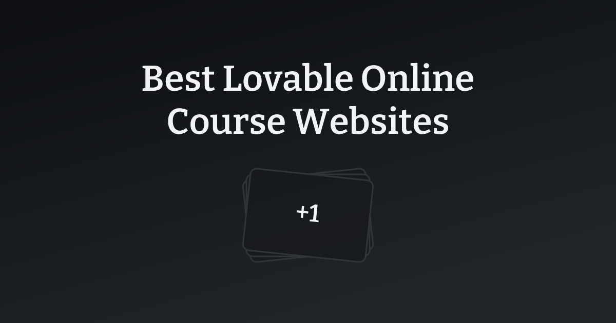 Best Lovable Online Course Websites with count