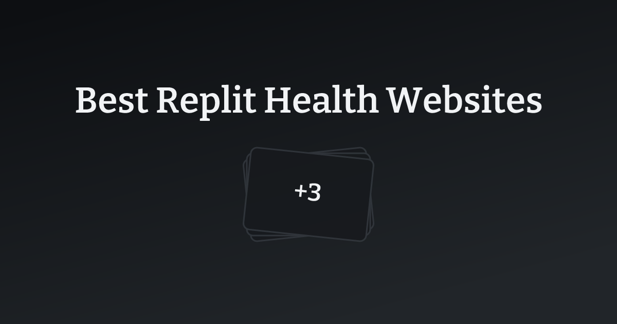Best Replit Health Websites with count