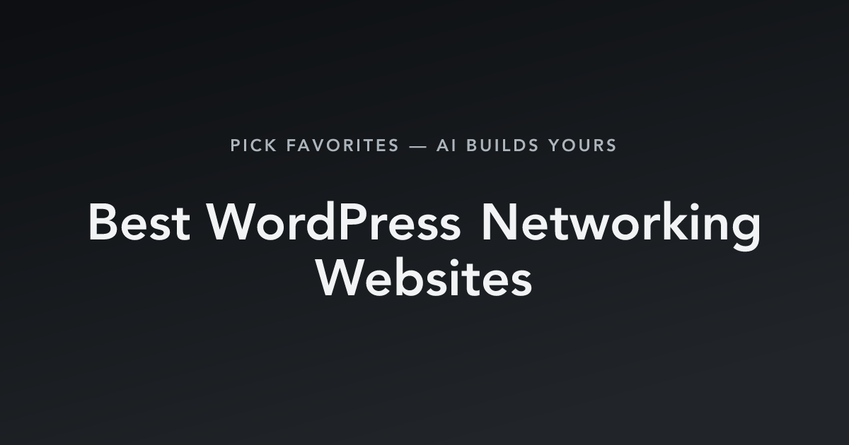 Best WordPress Networking Websites with count