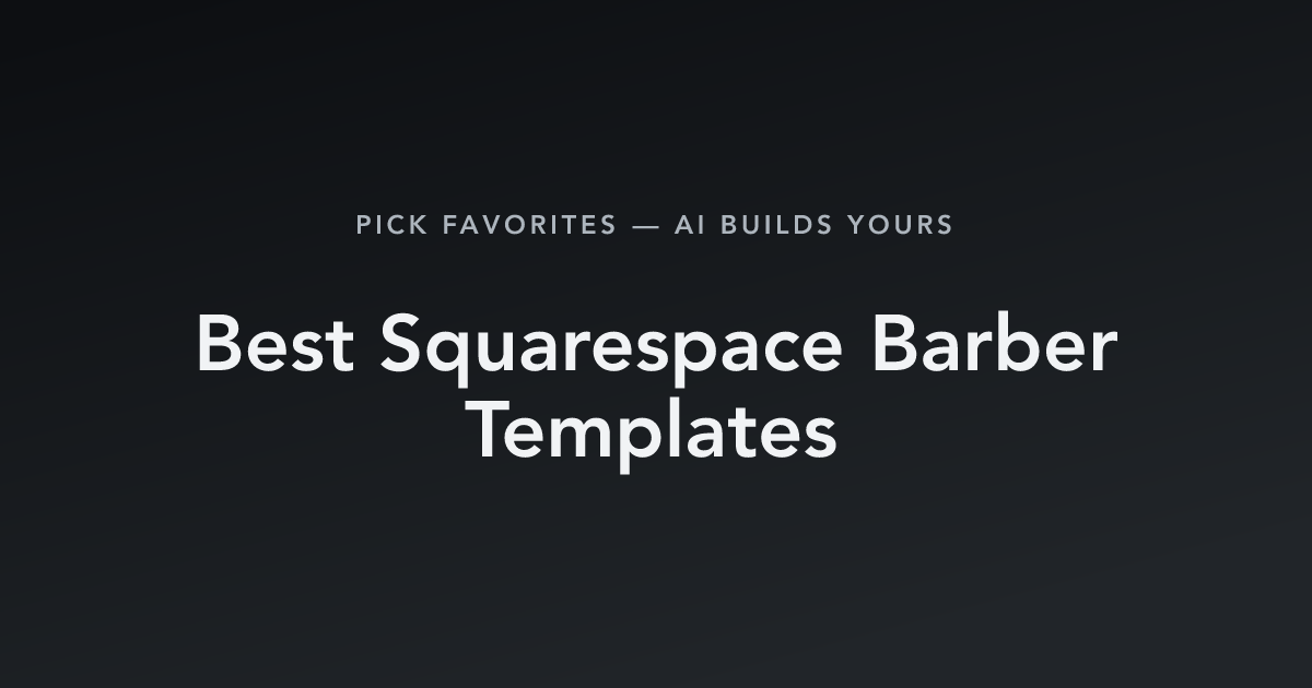 Best Squarespace Barber Templates with count
