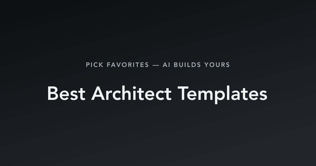 Best Architect Templates with count