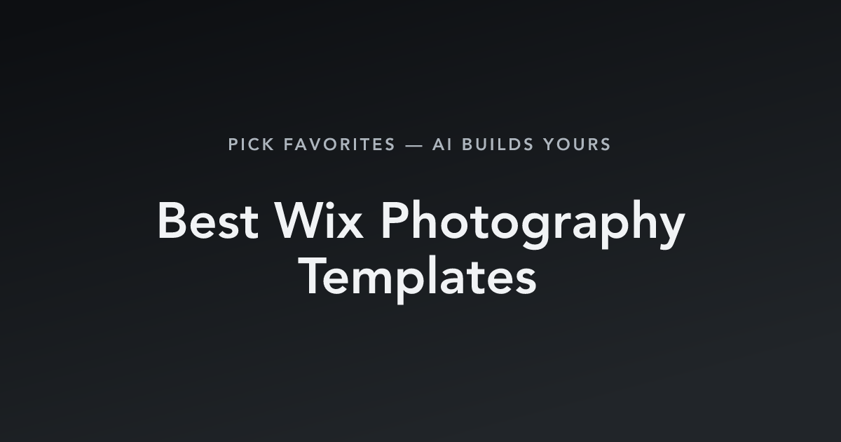 Best Wix Photography Templates with count